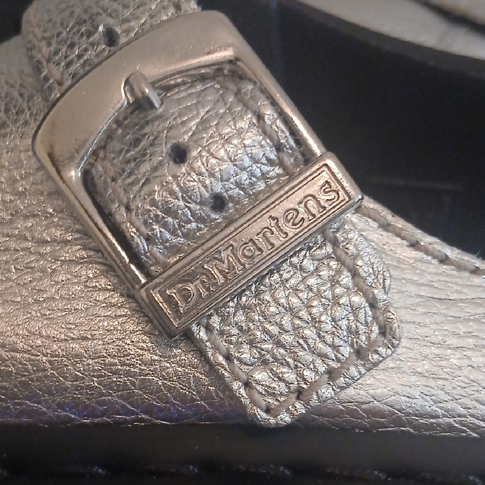 Dr. Martens "Laketen" Silver Metallic Mules NWOT - M6/W7 - Picture 8 of 9